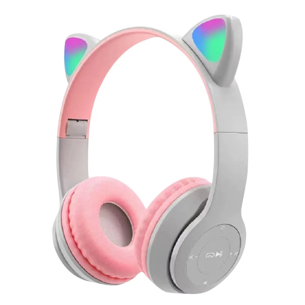 Wireless Cat Ear Bluetooth Headphones with Glow Light