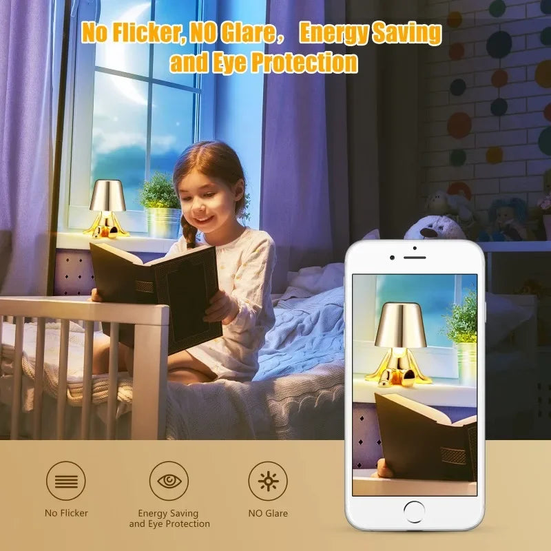 Thinker Statue LED Bedside Touch Lamp – USB Rechargeable