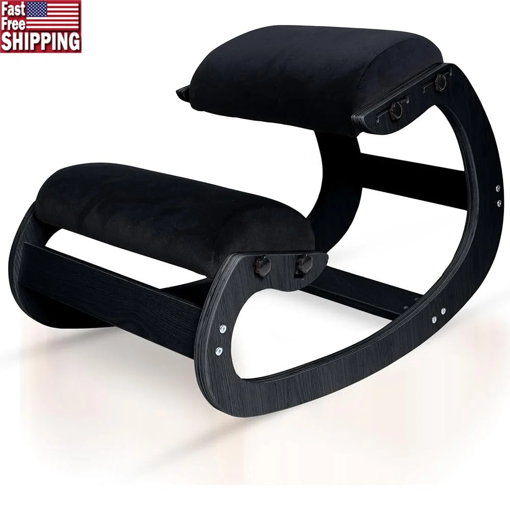 Ergonomic Kneeling Chair with Adjustable Seat and Knee Pad