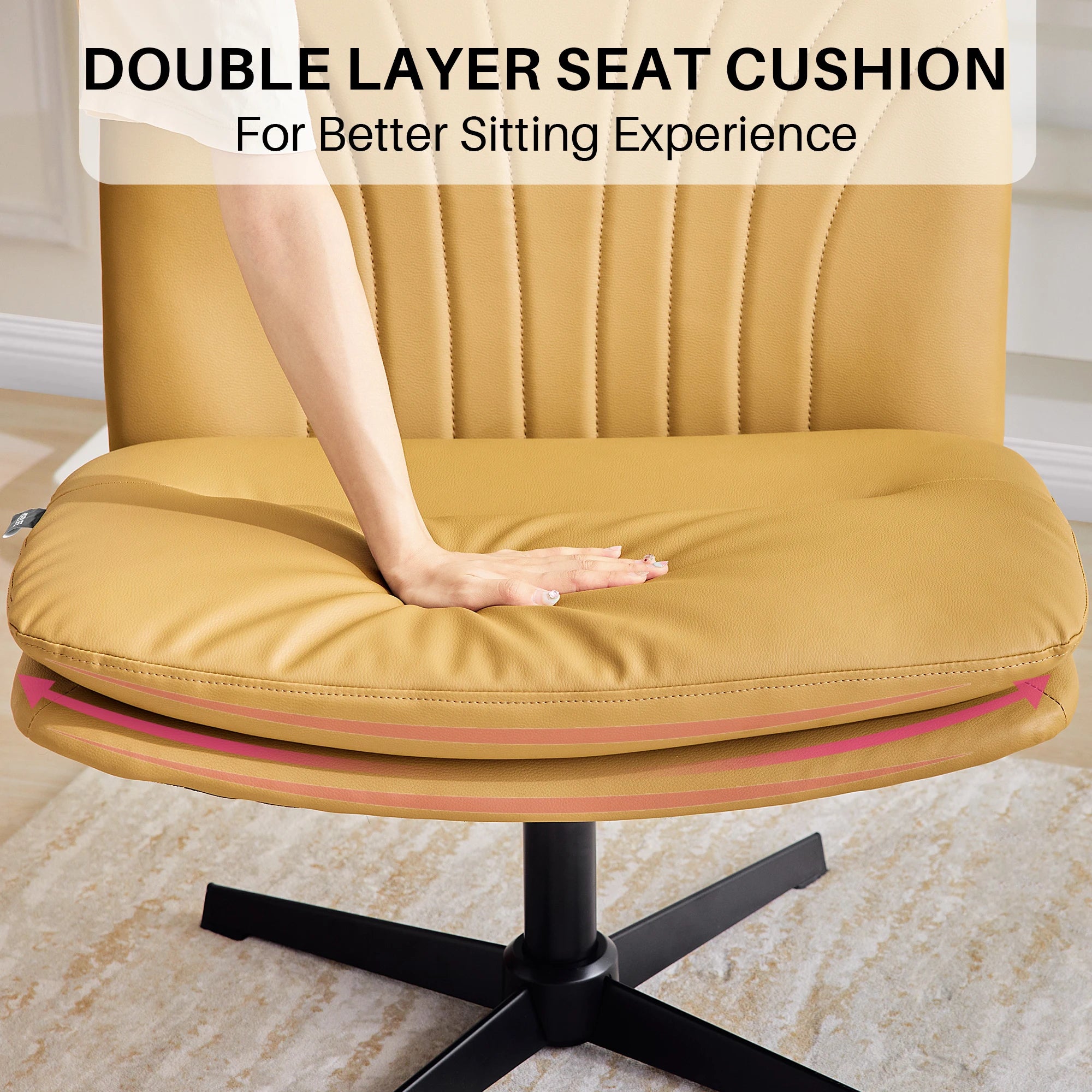 Redlife Criss Cross Adjustable PU Leather Office Chair