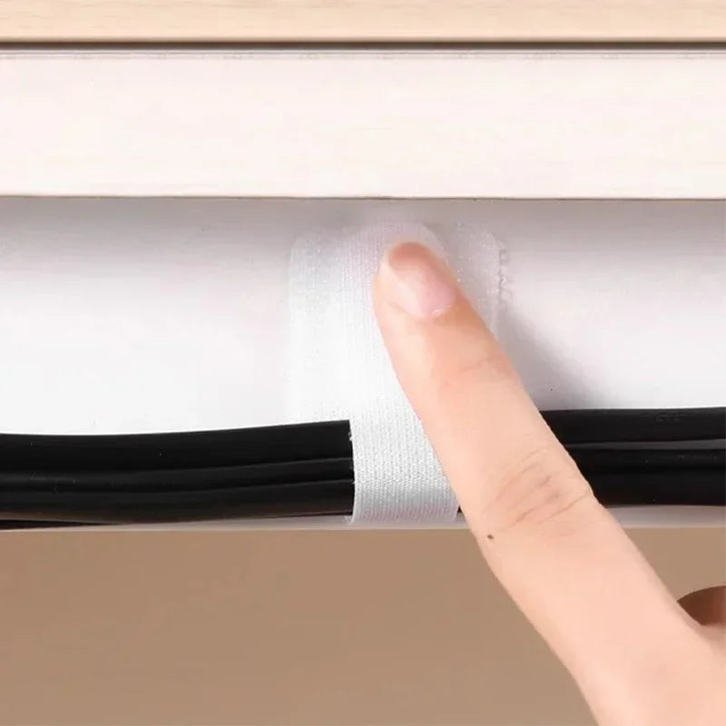 Self-Adhesive Cable Organizer – Reusable Cord Holders & Wire Ties for Desk and Home