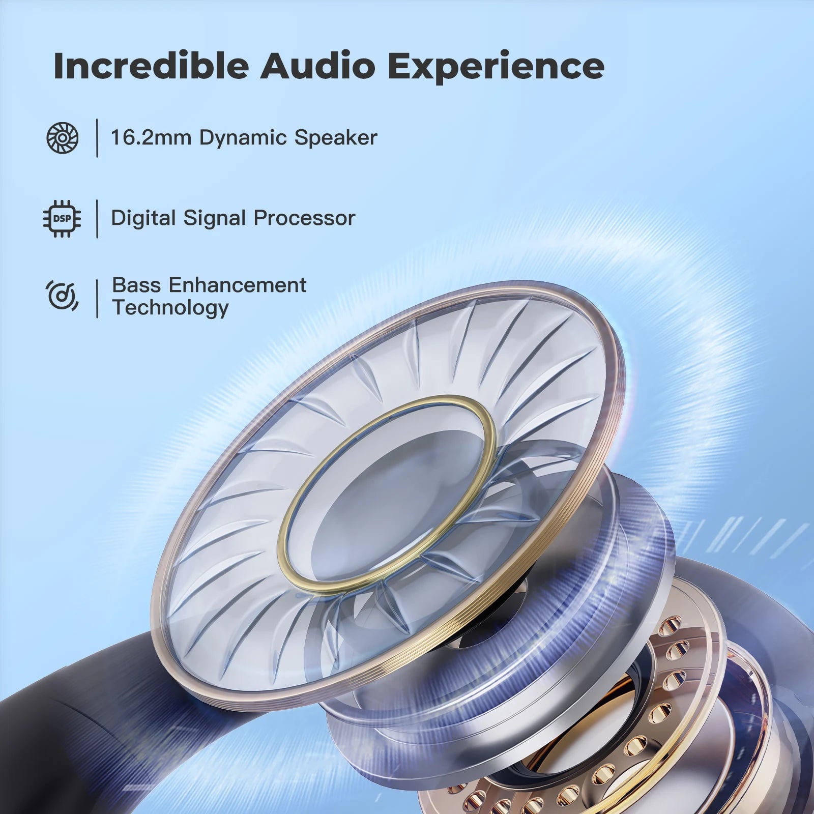 BlitzMax BM-CT2 Open-Back Bluetooth 5.3 Headphones