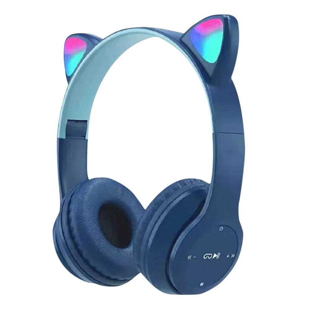 Wireless Cat Ear Bluetooth Headphones with Glow Light