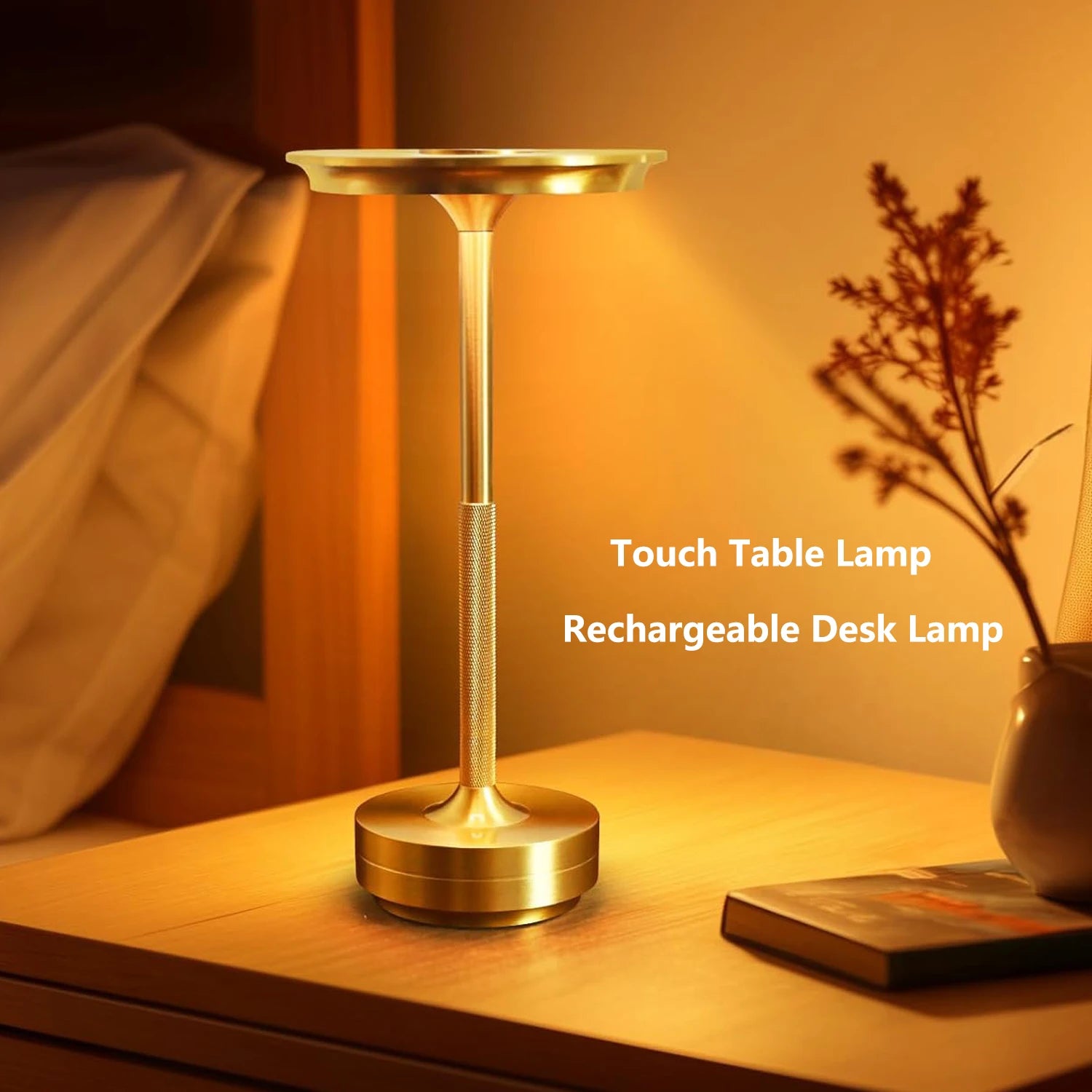 Wireless Portable LED Desk Lamp – Retro Touch Dimming