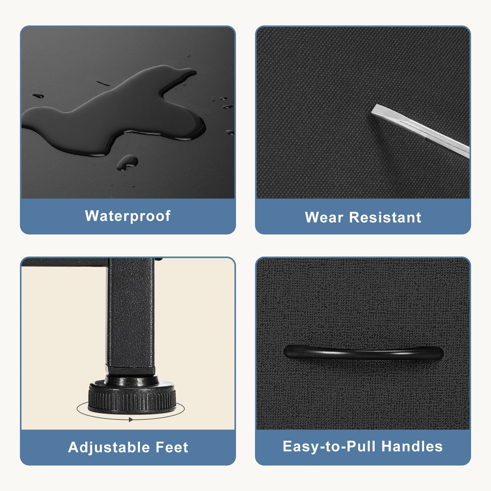 JHK Dresser with 7 Fabric Drawers