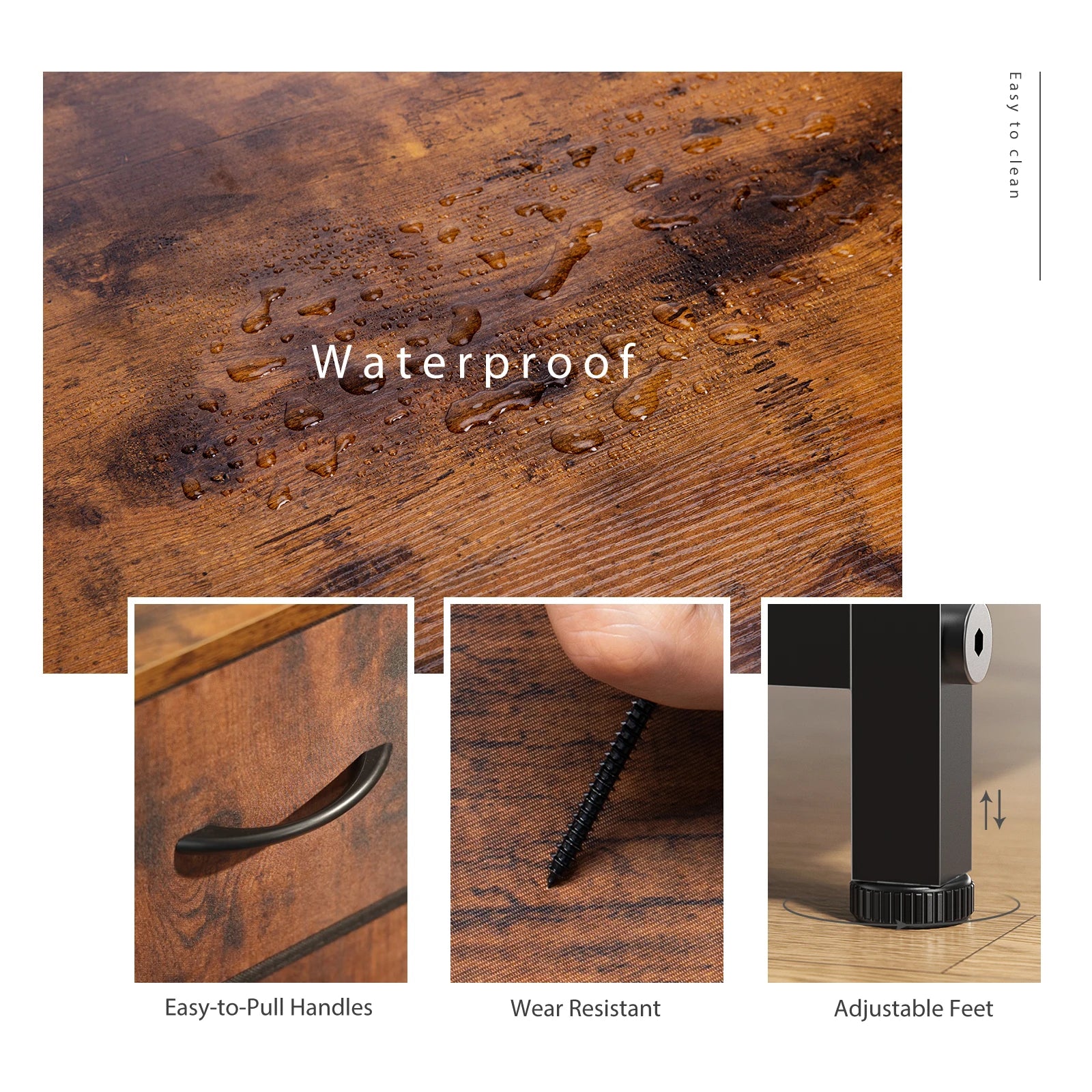 JHK Dresser with 9 Fabric Drawers