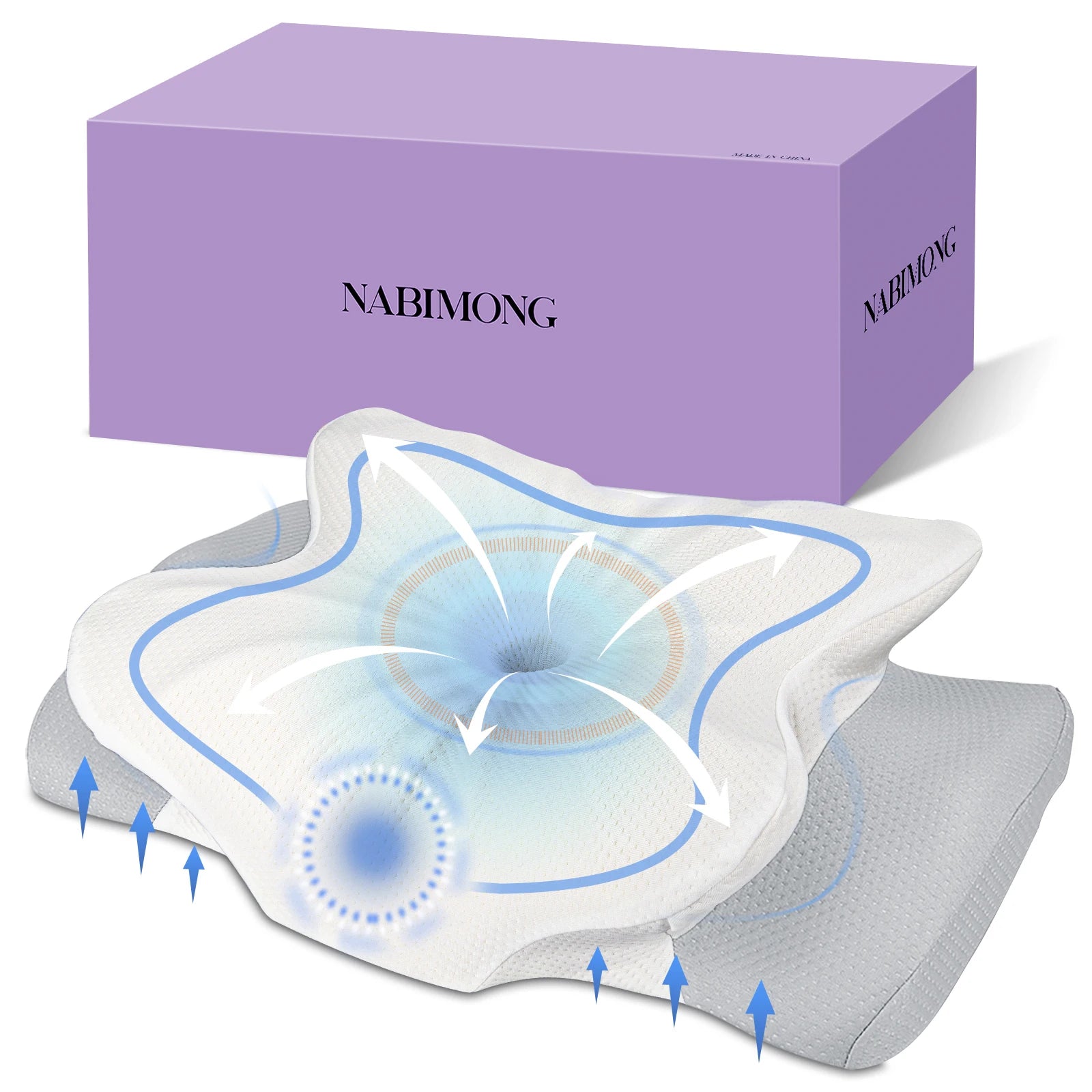 Ergonomic Memory Foam Neck & Shoulder Pain Relief Pillow