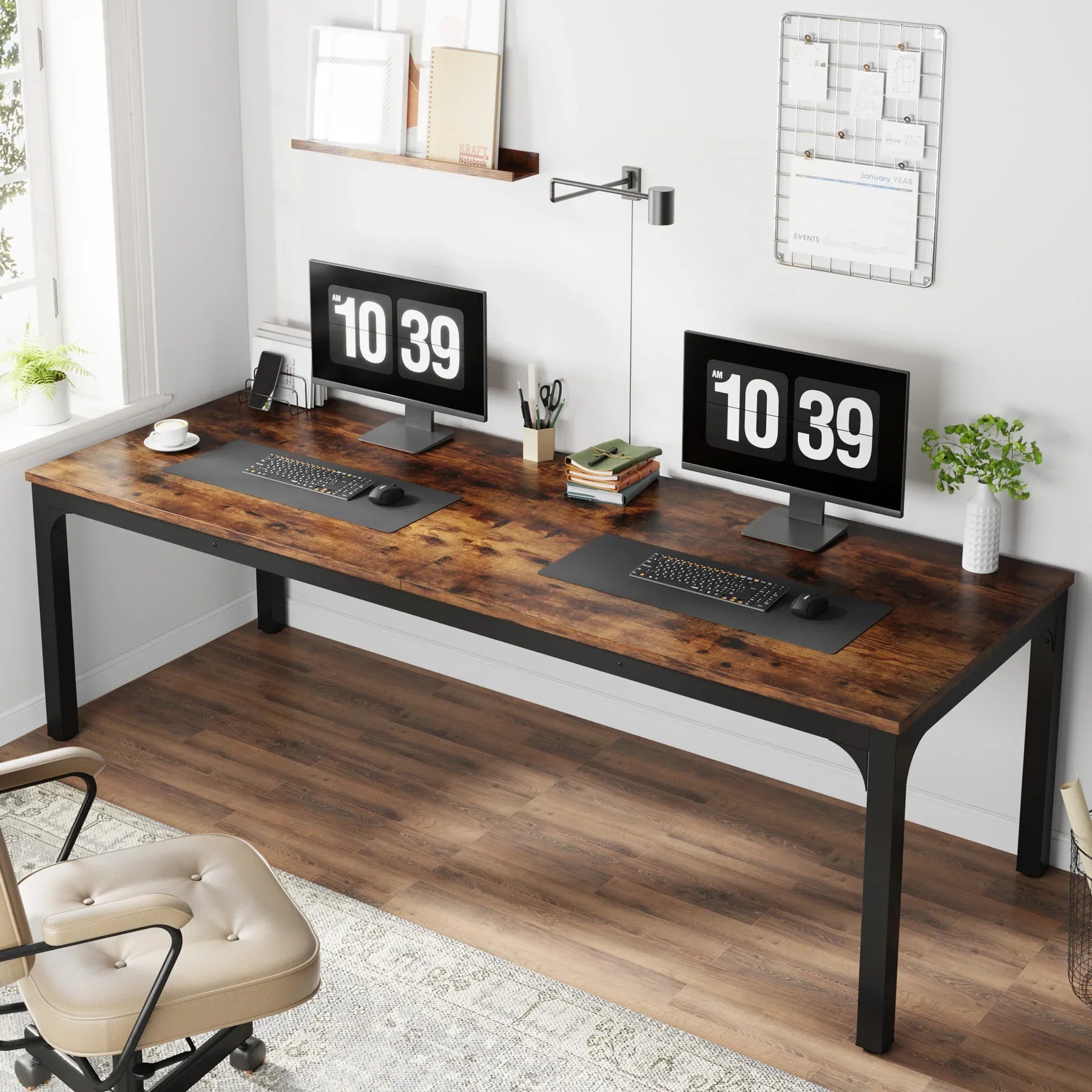 Tribesigns 78.7" Extra Long Double Computer Desk