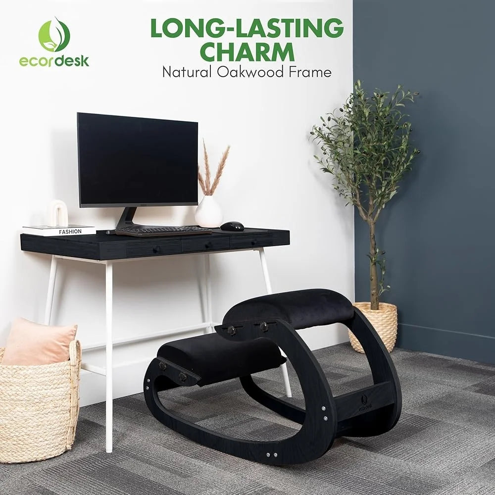 Ergonomic Kneeling Chair with Adjustable Seat and Knee Pad