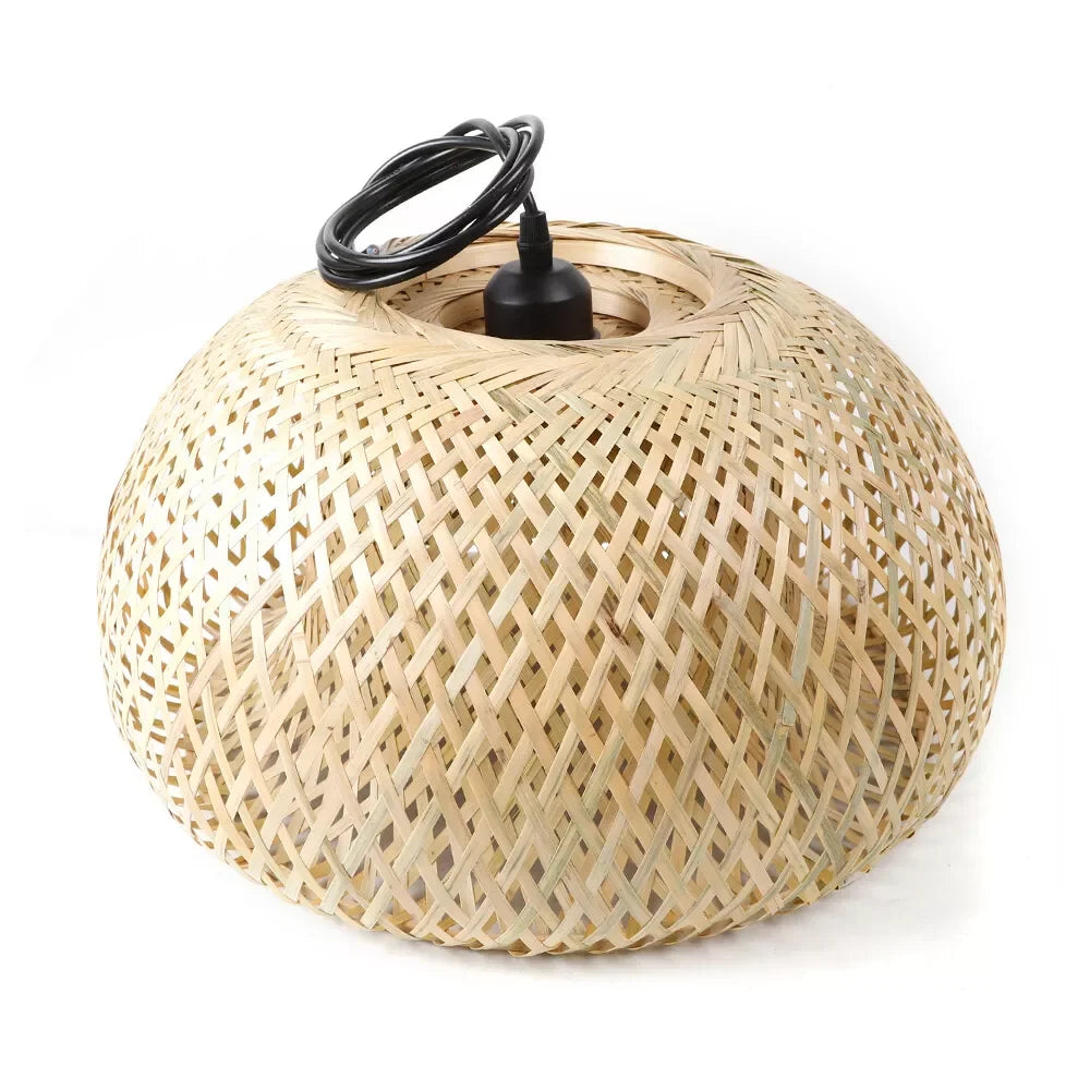 Vintage Bamboo Rattan Pendant Ceiling Lamp