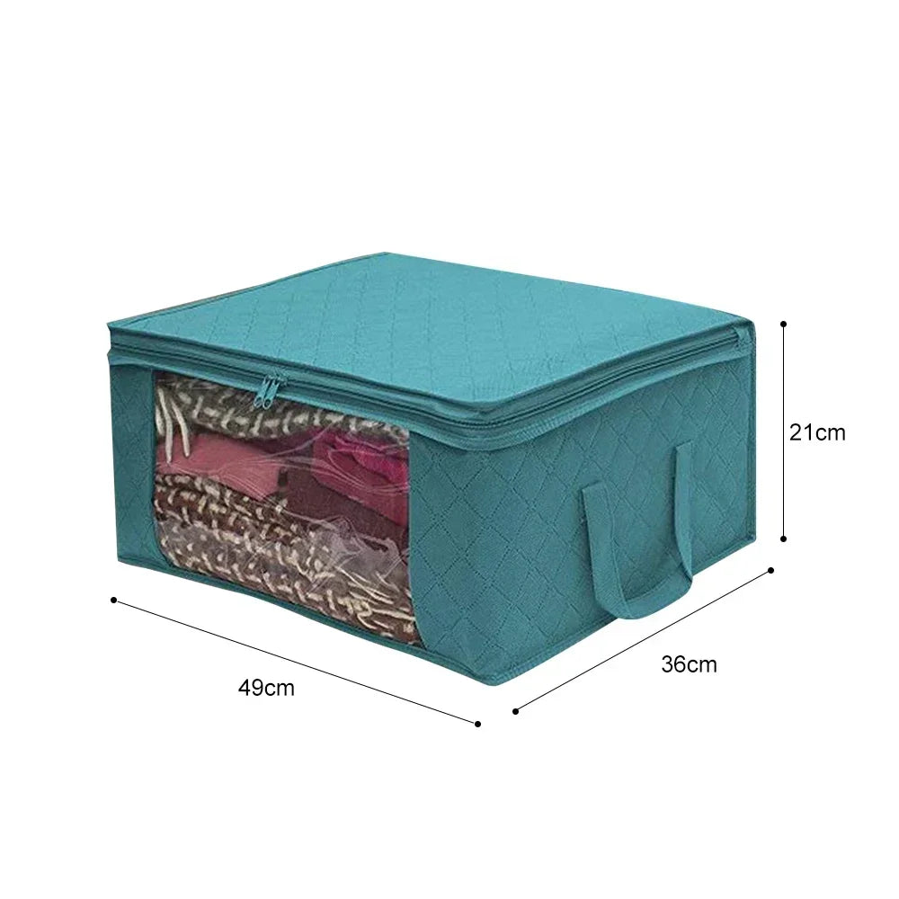 Large Folding Clothing Storage Box with Zipper