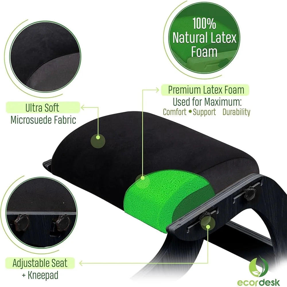 Ergonomic Kneeling Chair with Adjustable Seat and Knee Pad