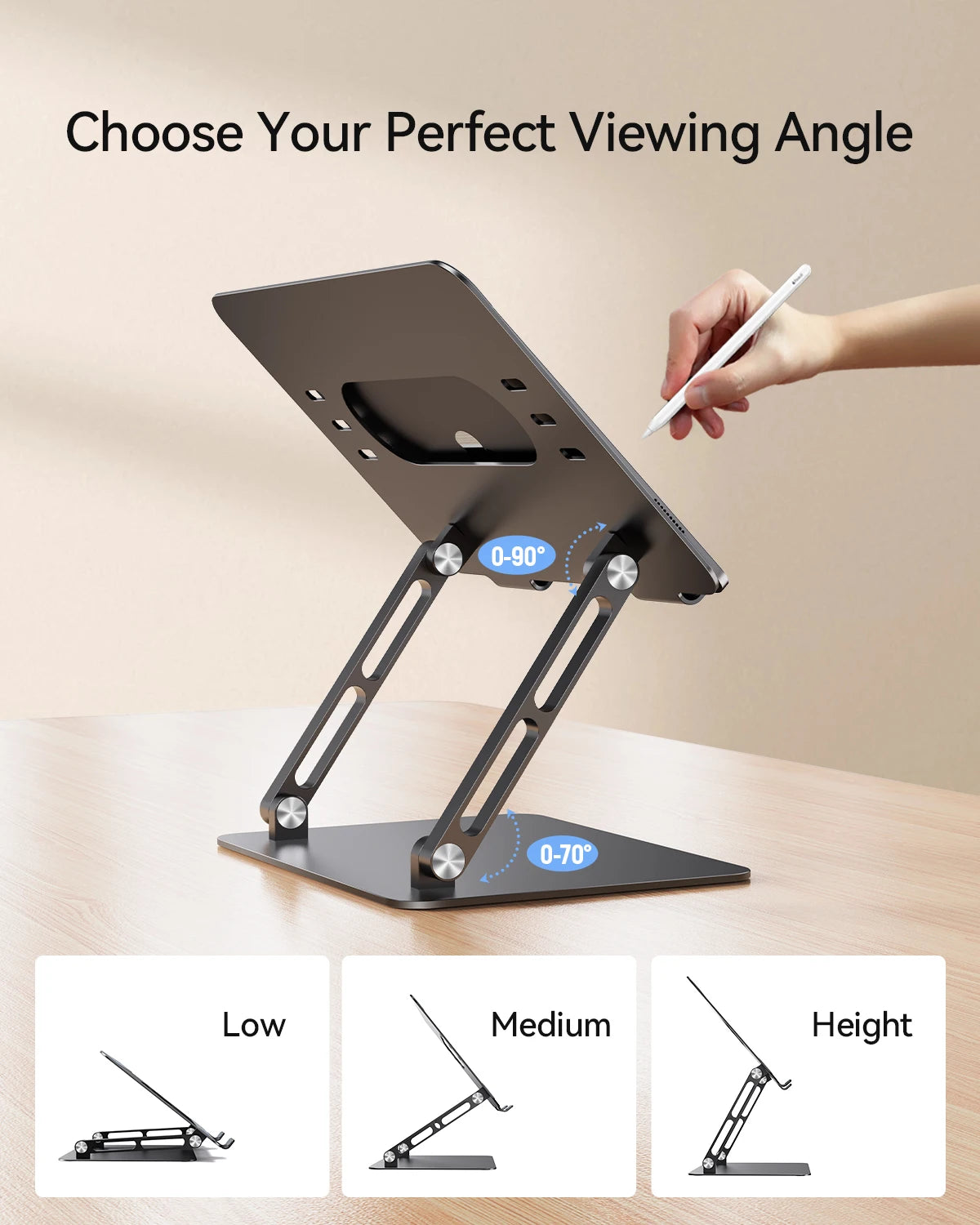 ST05 Adjustable Aluminum Laptop Stand (10-17”)