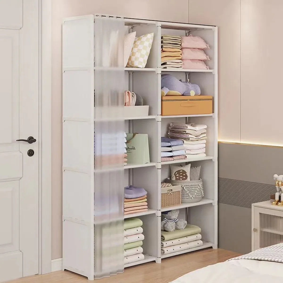 Dustproof Wardrobe Storage Cabinet with 5/6 Layers