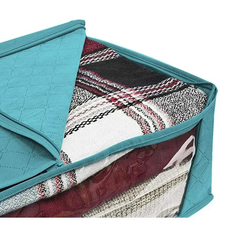 Large Folding Clothing Storage Box with Zipper