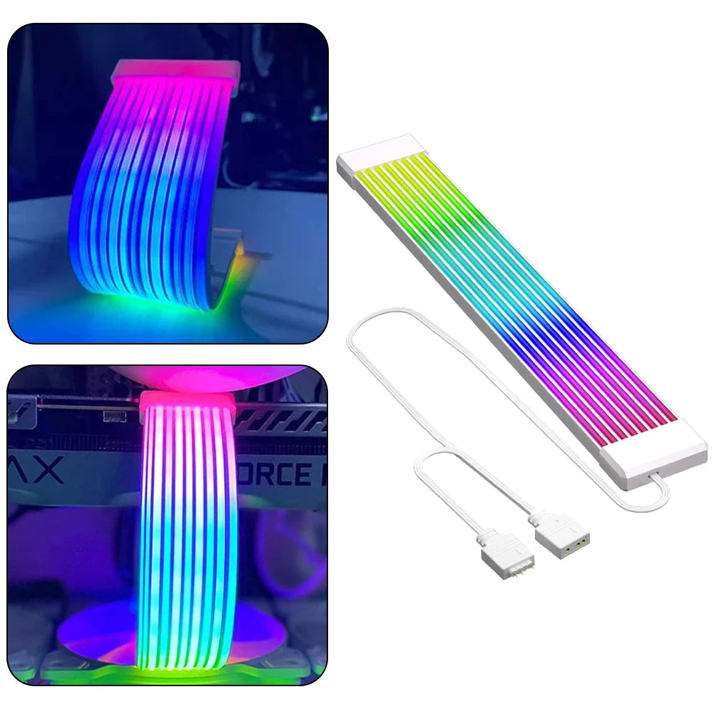 5V 3-Pin RGB LED Strip & Power Extension Cable Kit