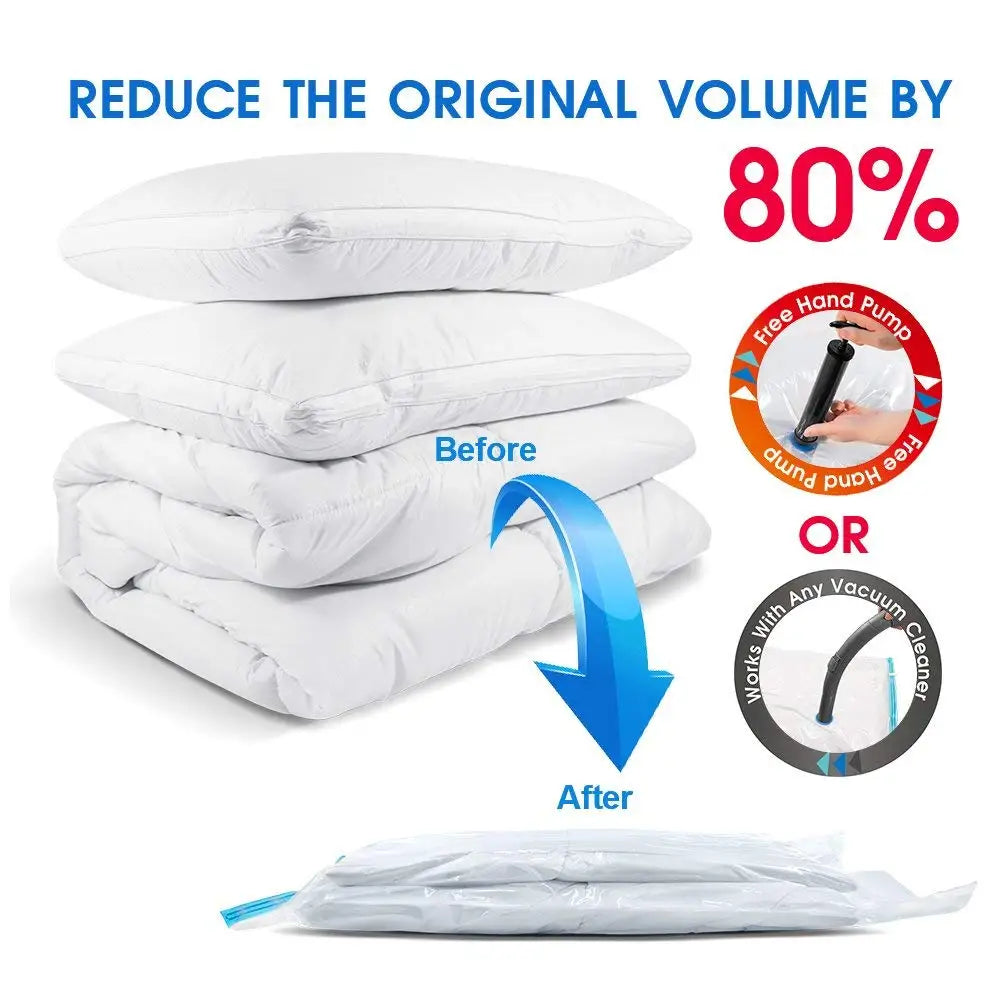 Vacuum Storage Bags for Clothes, Bedding & Blankets