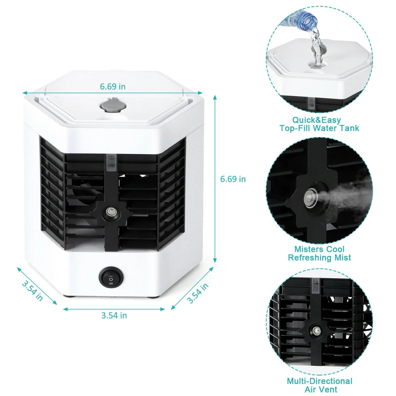 USB Table Fan – Small Portable Desk Fan with 2 Speeds