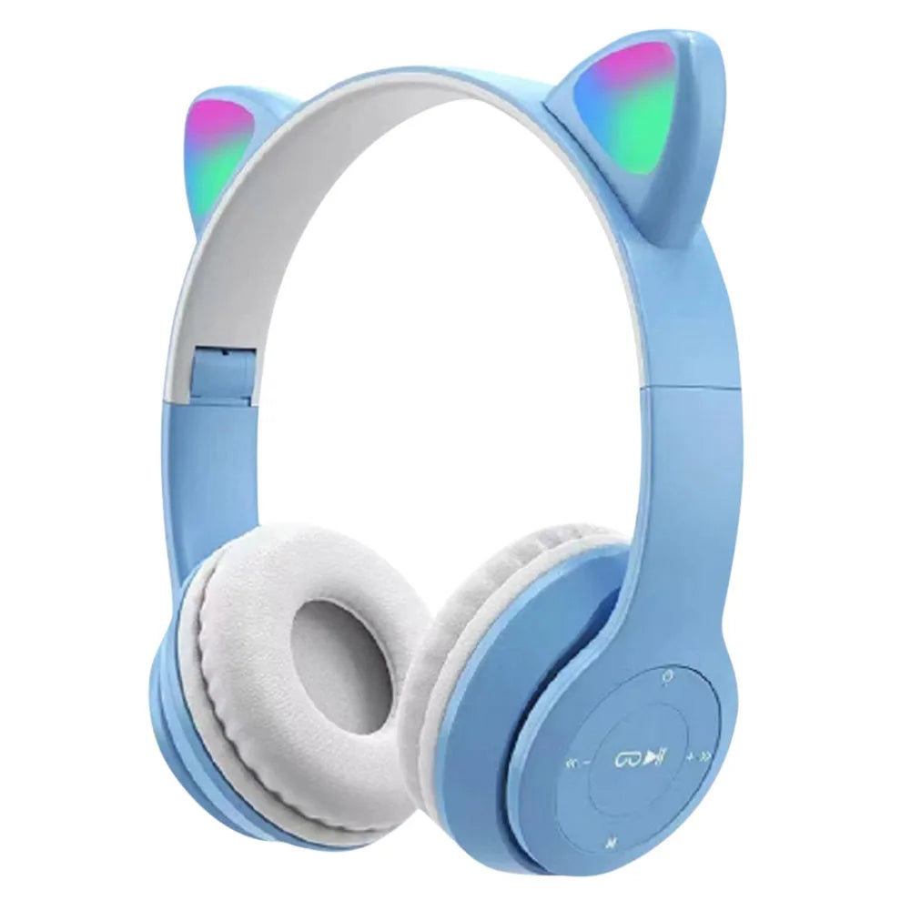 Wireless Cat Ear Bluetooth Headphones with Glow Light