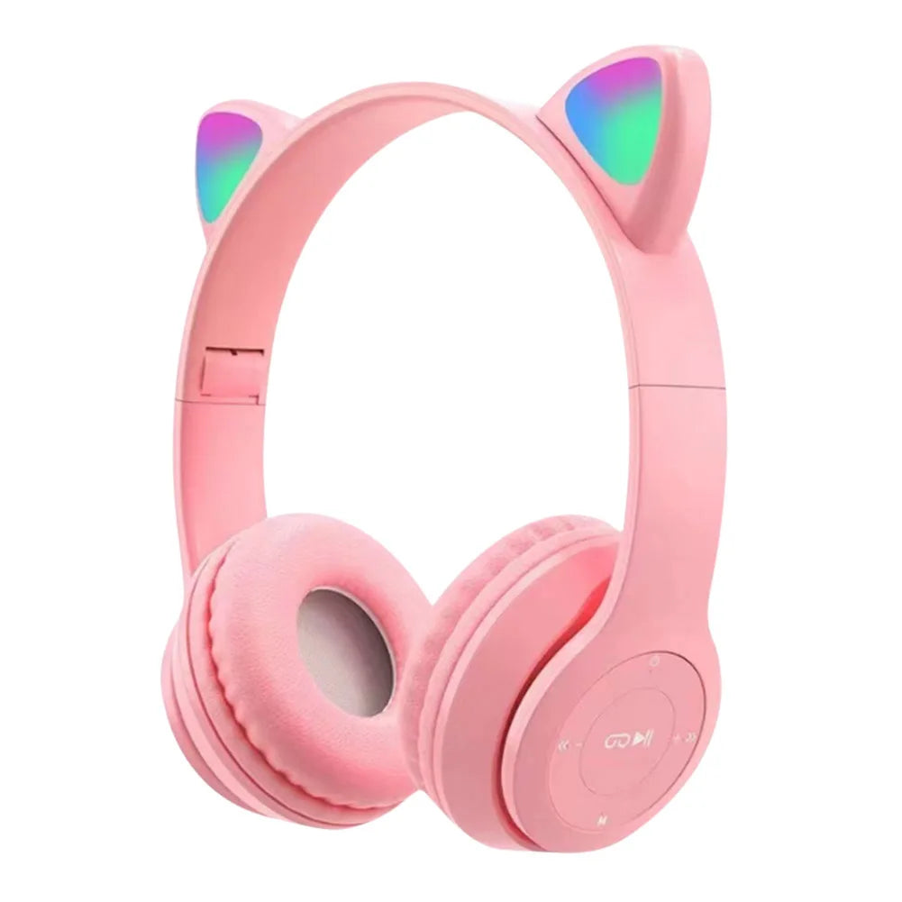 Wireless Cat Ear Bluetooth Headphones with Glow Light