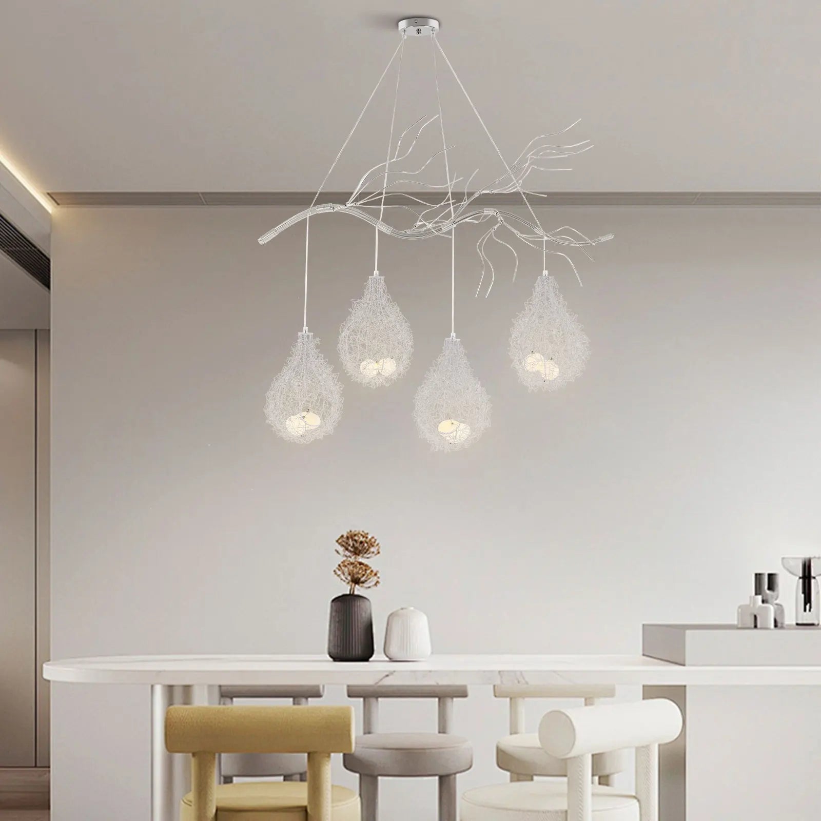 Bird’s Nest Rustic Pendant Light – Bulbs Included