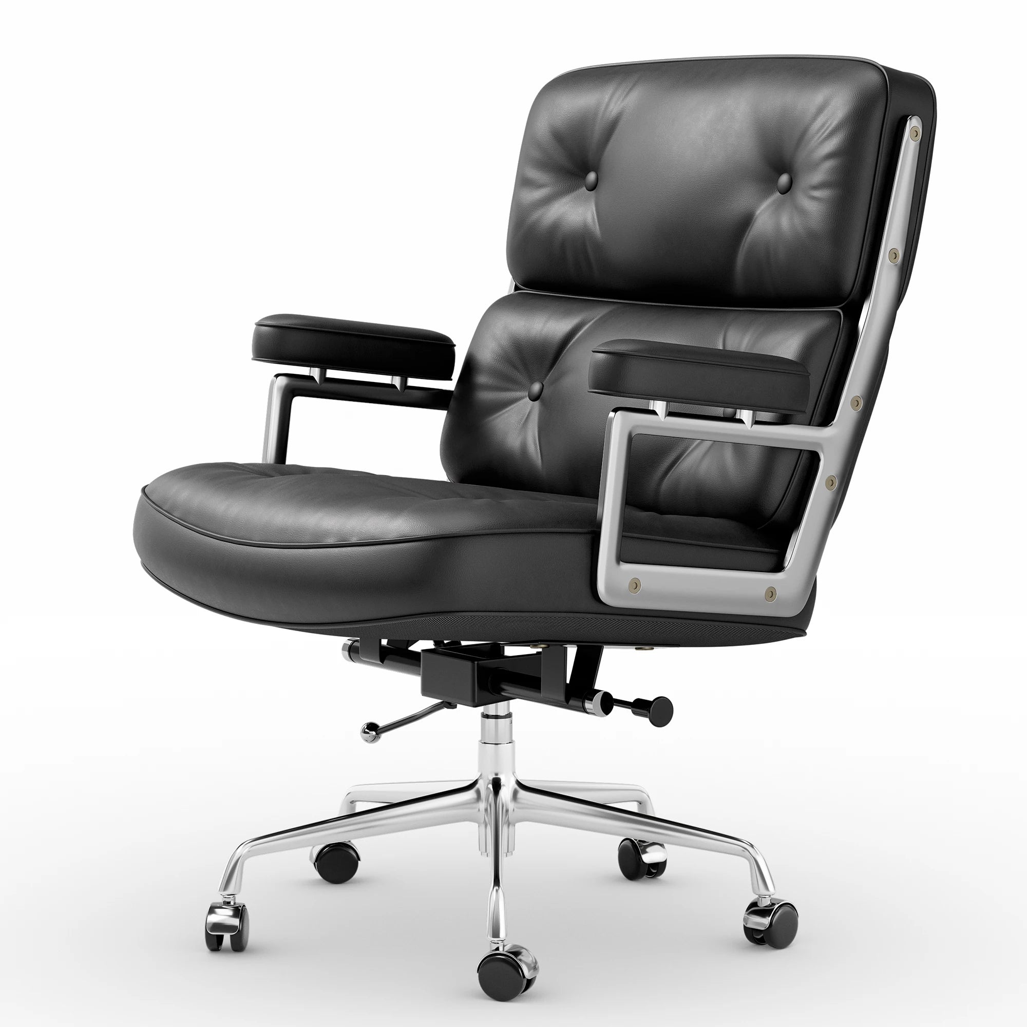 Black Genuine Leather Ergonomic Gaming Office Chair