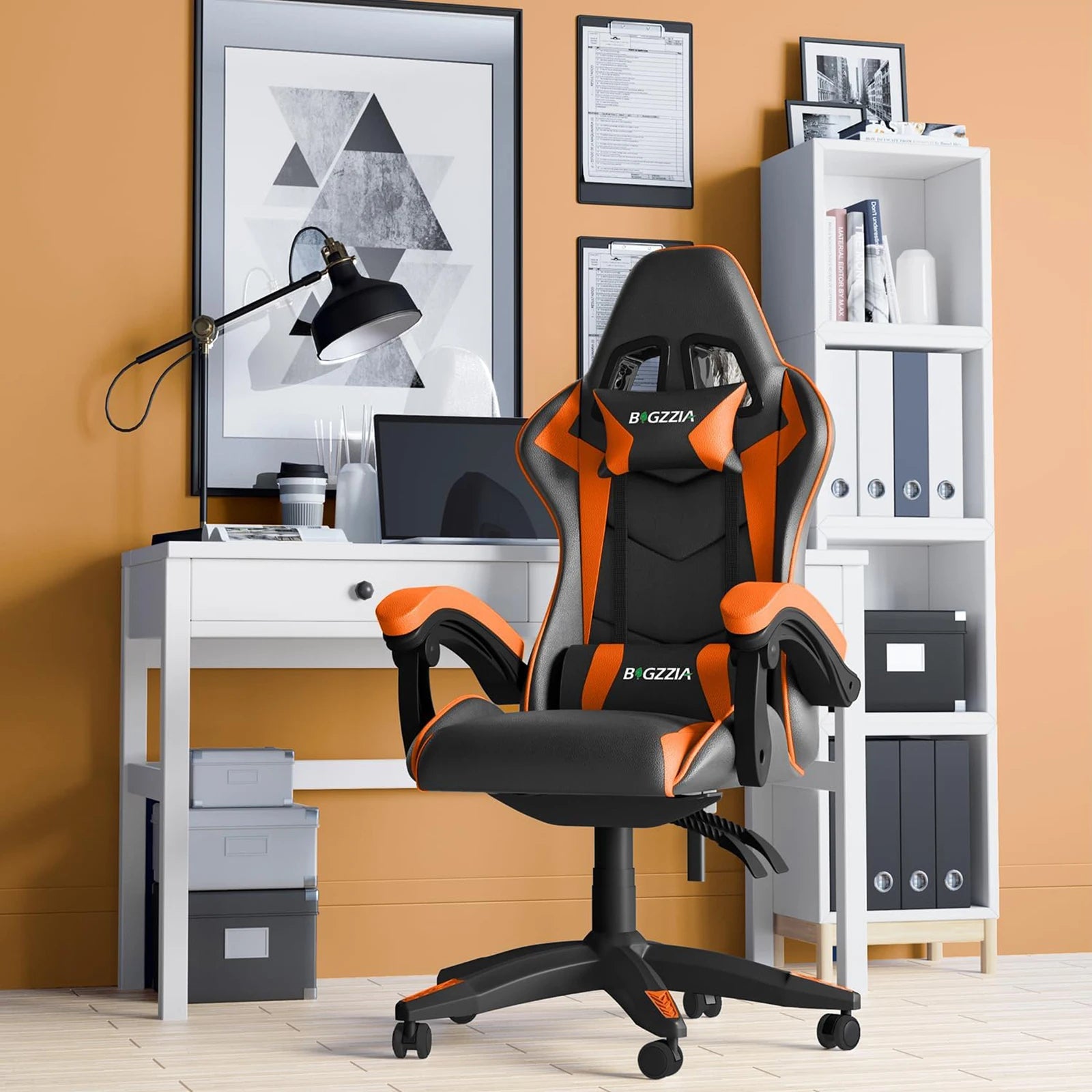 Ergonomic PU Leather Gaming & Office Chair with Headrest